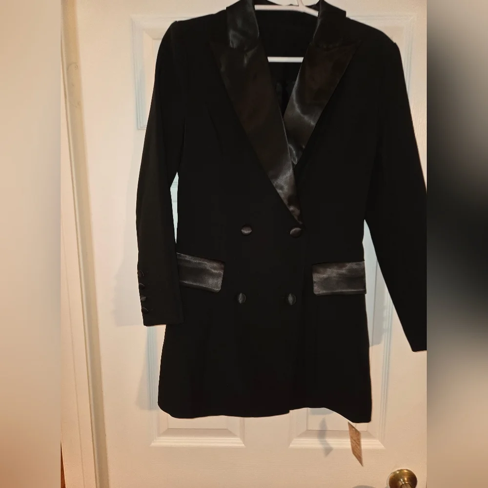 Elegant Black Women's Blazer Dress Nwt - Picture 1 of 4
